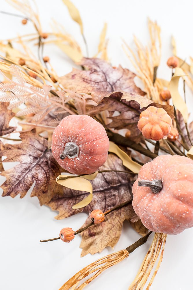 Pumpkin And Maple Leaves Spray - Greenery MarketArtificial Flora65195