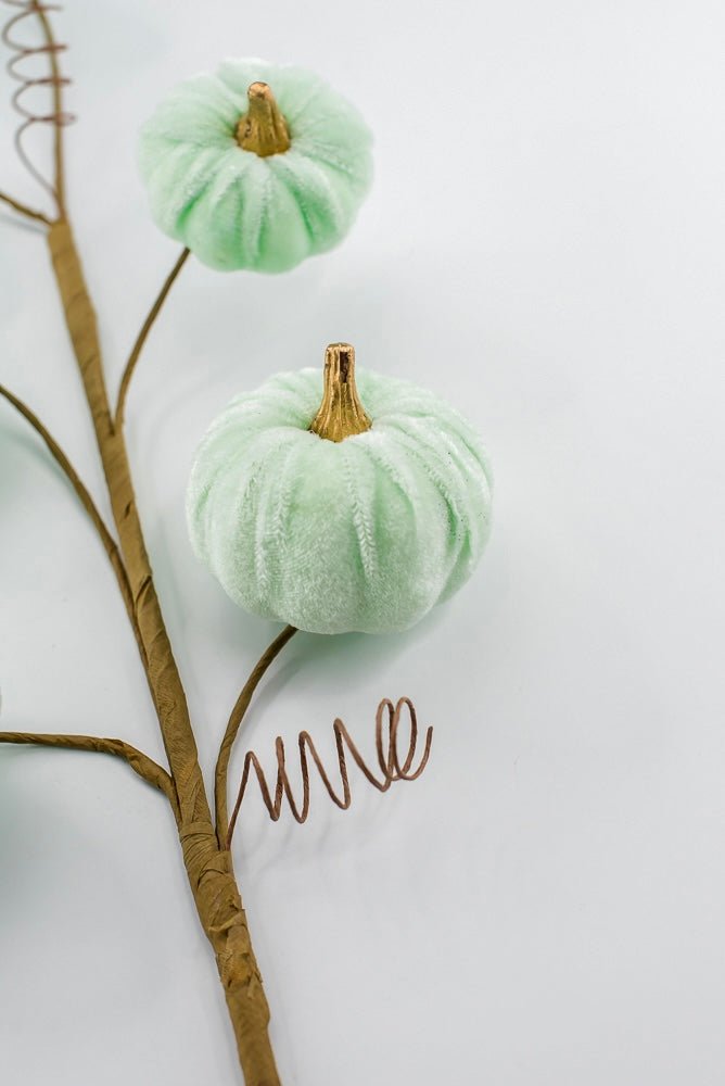 Pumpkin spray - mint green velvet - Greenery MarketPicks56780mint