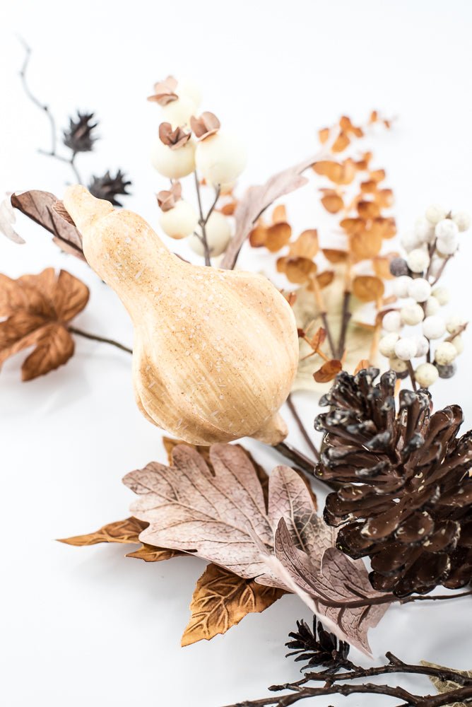 pumpkins and leaves spray - Greenery MarketArtificial Flora84494