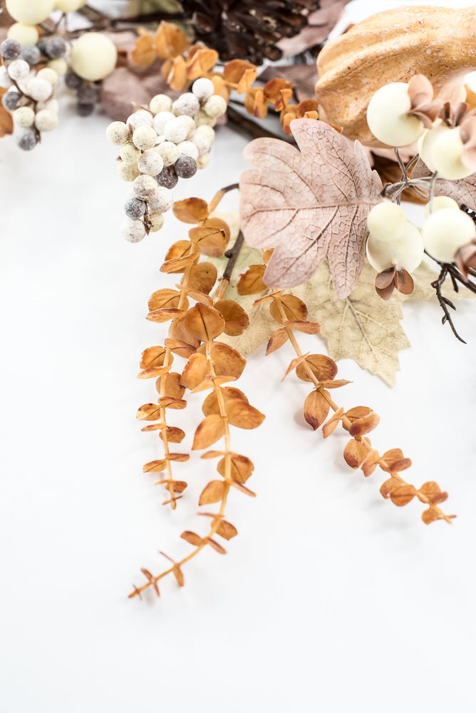 pumpkins and leaves spray - Greenery MarketArtificial Flora84494