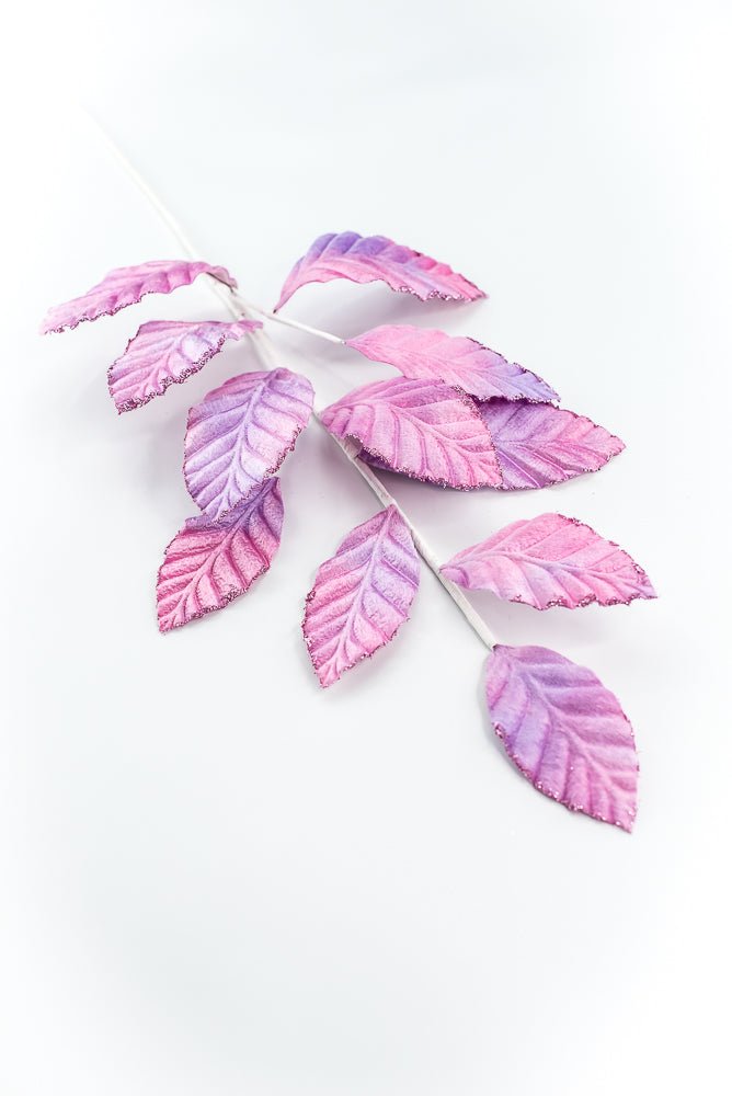 Purple and Pink Velvet Magnolia Leaf Spray - Greenery Market85361PUPK