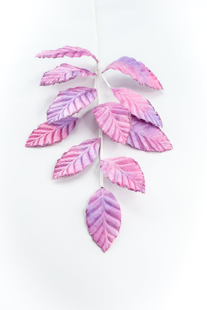 Purple and Pink Velvet Magnolia Leaf Spray - Greenery Market85361PUPK