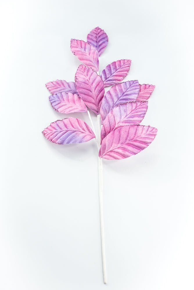 Purple and Pink Velvet Magnolia Leaf Spray - Greenery Market85361PUPK