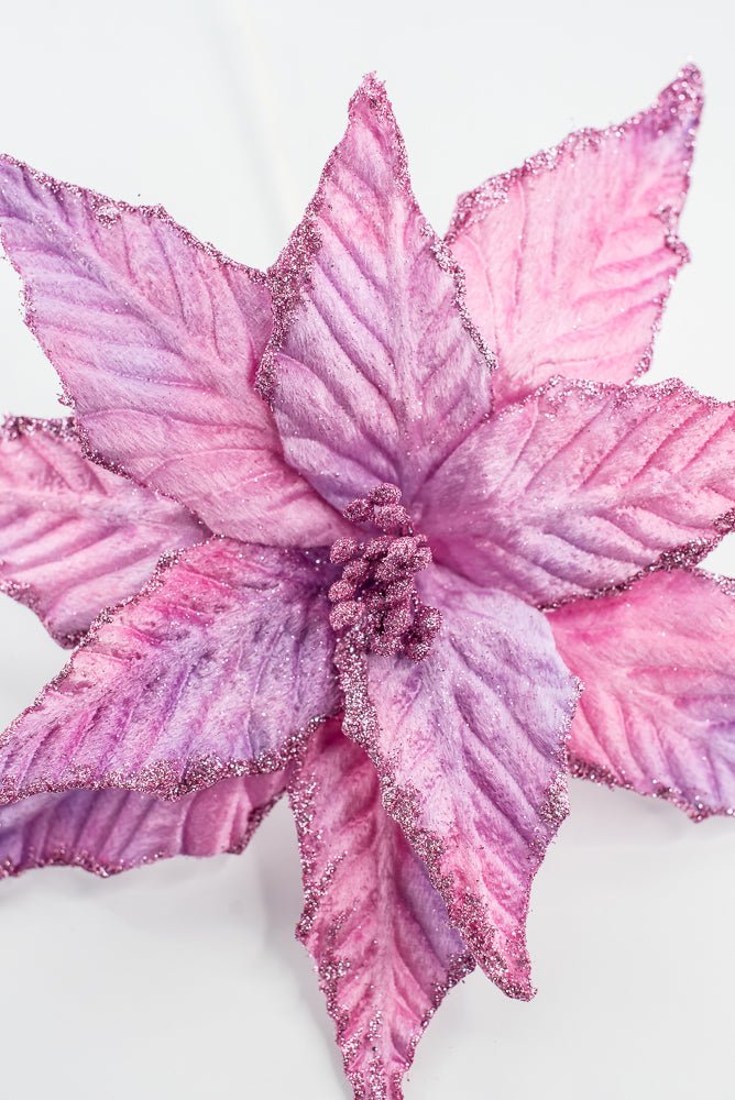 Purple and Pink Velvet Poinsettia Pick - Greenery Market85517PUPK