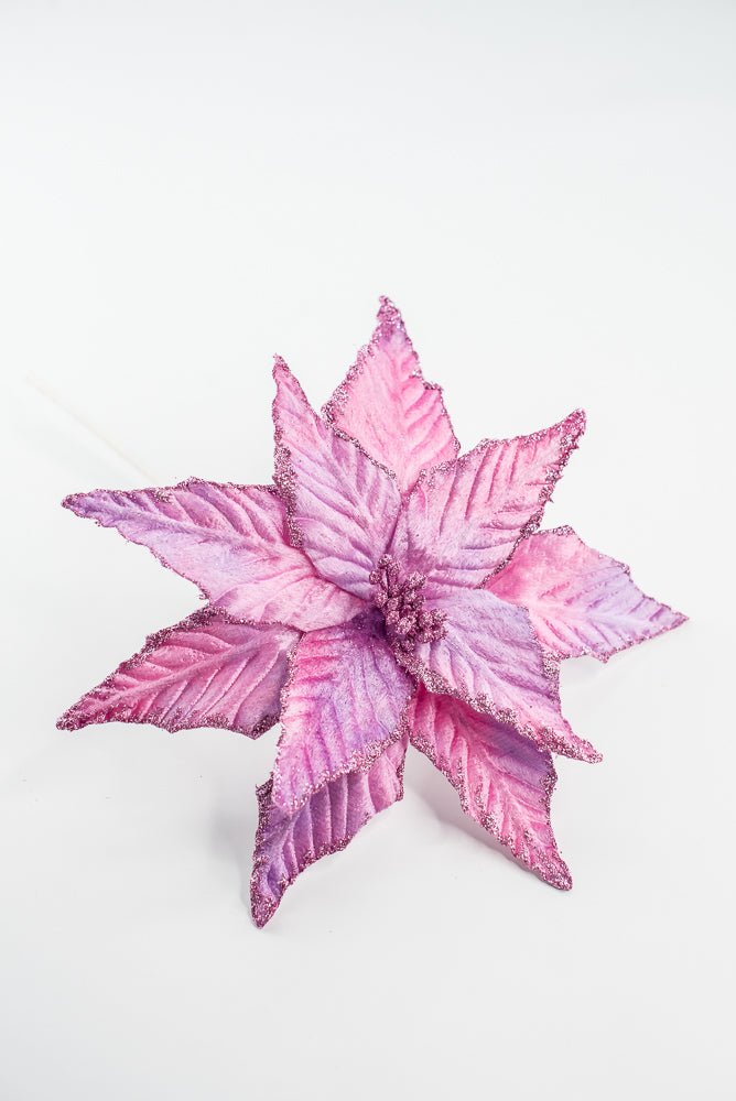 Purple and Pink Velvet Poinsettia Pick - Greenery Market85517PUPK