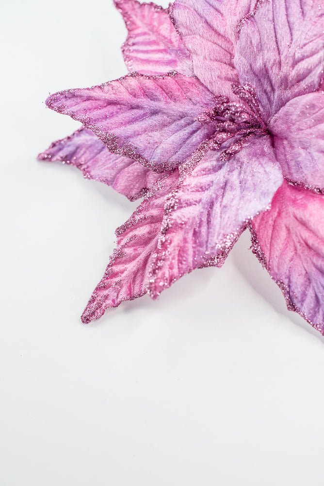 Purple and Pink Velvet Poinsettia Pick - Greenery Market85517PUPK