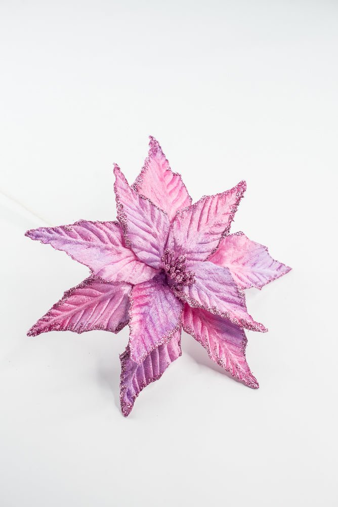 Purple and Pink Velvet Poinsettia Pick - Greenery Market85517PUPK