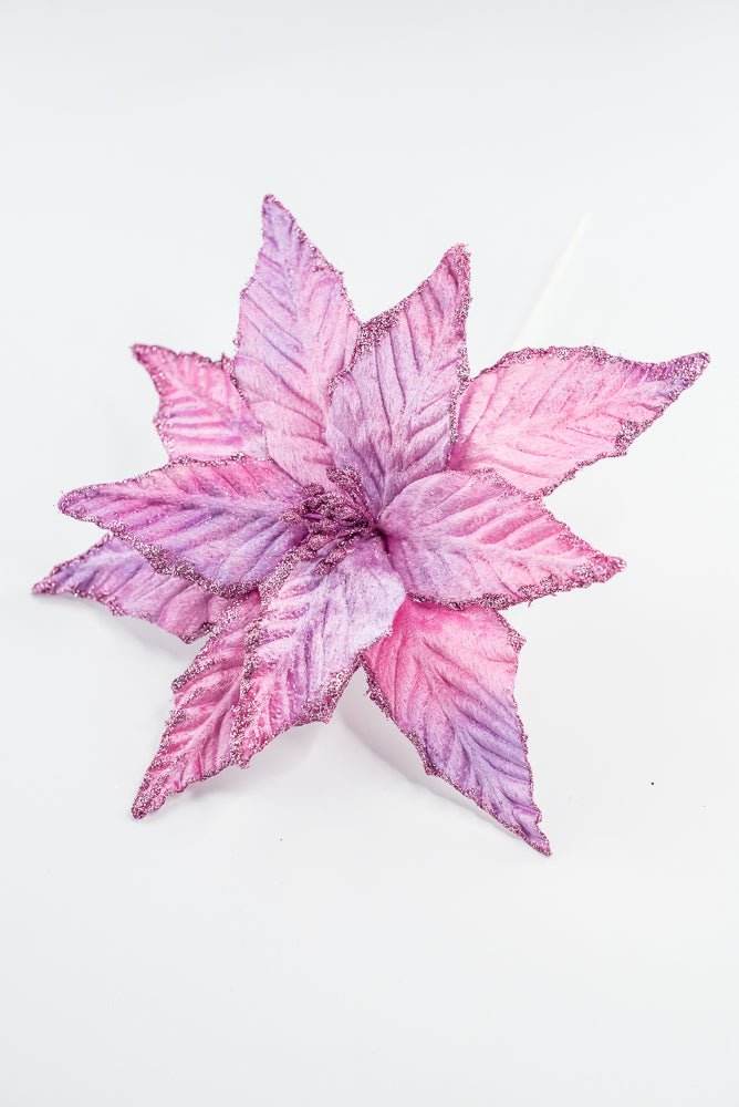 Purple and Pink Velvet Poinsettia Pick - Greenery Market85517PUPK