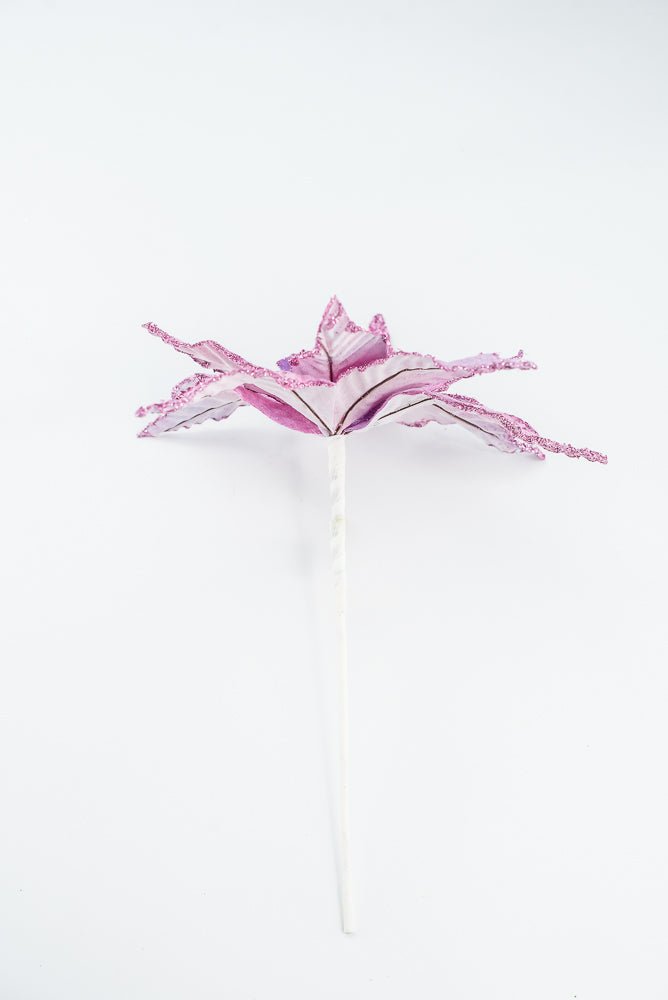 Purple and Pink Velvet Poinsettia Pick - Greenery Market85517PUPK