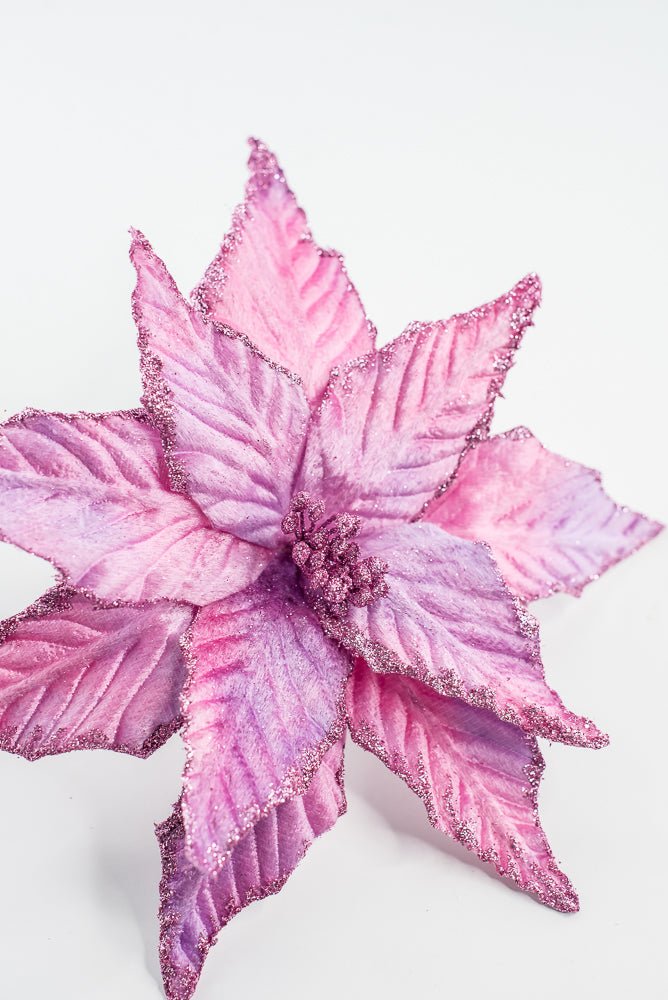 Purple and Pink Velvet Poinsettia Pick - Greenery Market85517PUPK