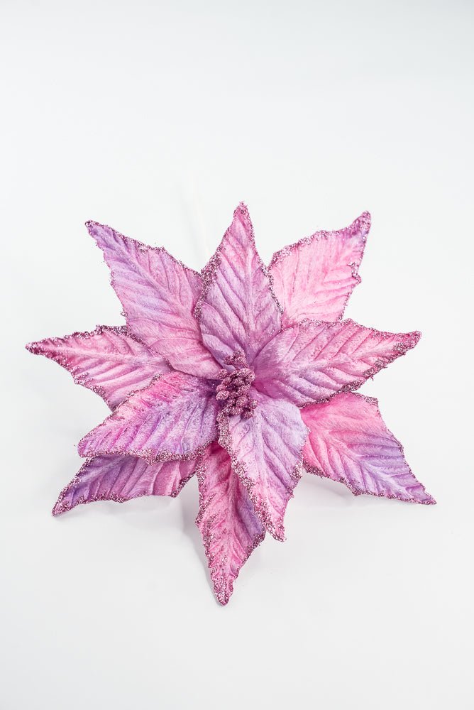 Purple and Pink Velvet Poinsettia Pick - Greenery Market85517PUPK