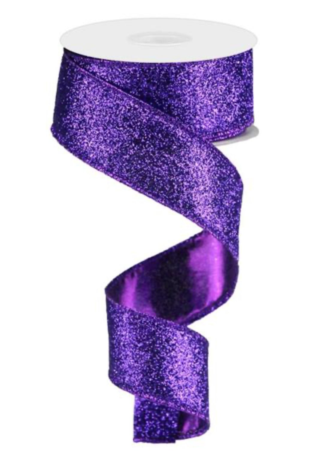 Purple chunky glitter wired ribbon 1.5” - Greenery MarketWired ribbonRJ403023