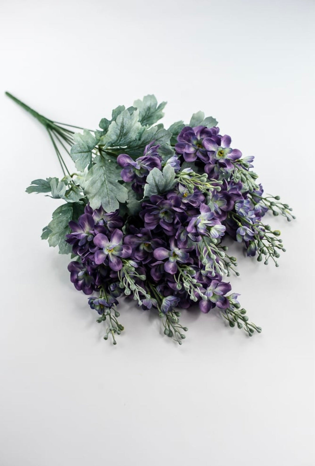 Purple delphiniums artificial flower bush - Greenery MarketArtificial Flora84296 - PU