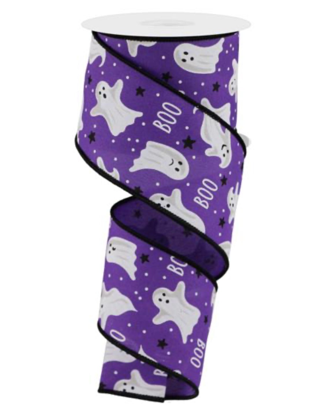 Purple Ghost ribbon 2.5” wired ribbon - Greenery MarketWired ribbonRGE181823