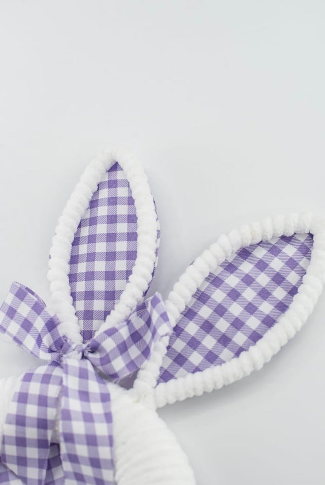 Purple Gingham Easter Bunny Head Stem - 25" - Greenery Market65601-PU