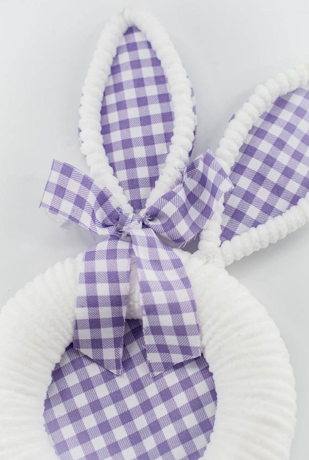 Purple Gingham Easter Bunny Head Stem - 25" - Greenery Market65601-PU