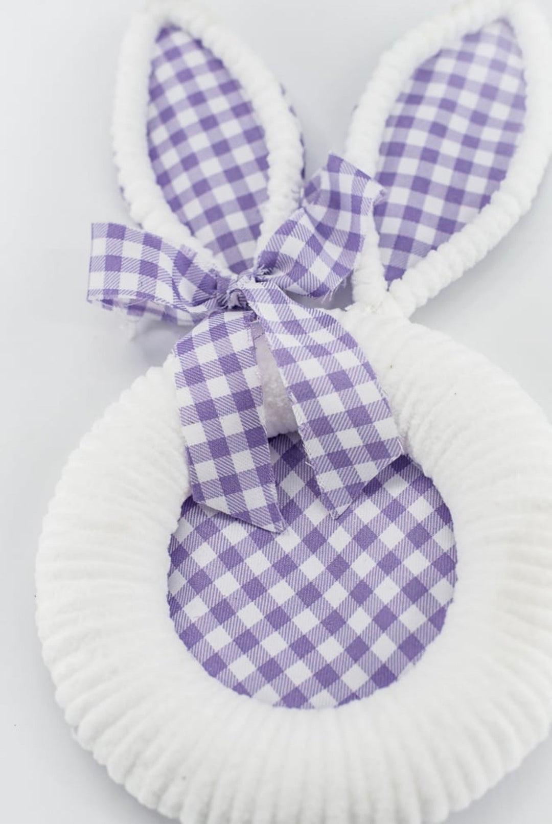 Purple Gingham Easter Bunny Head Stem - 25" - Greenery Market65601-PU