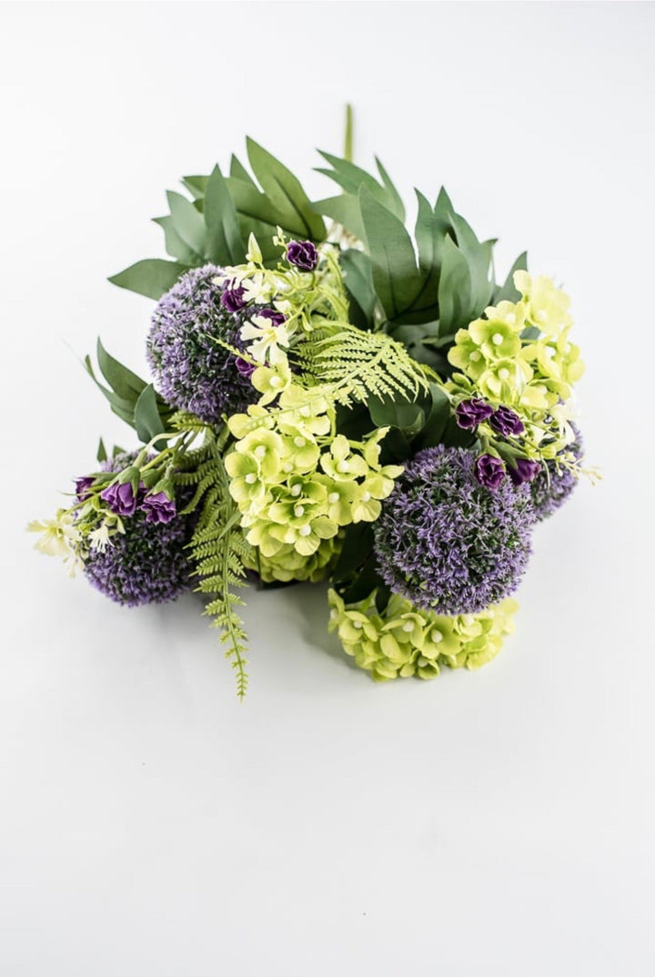 Purple & Green Ball Hydrangea Bush - 21" - Greenery Market64014PUGN