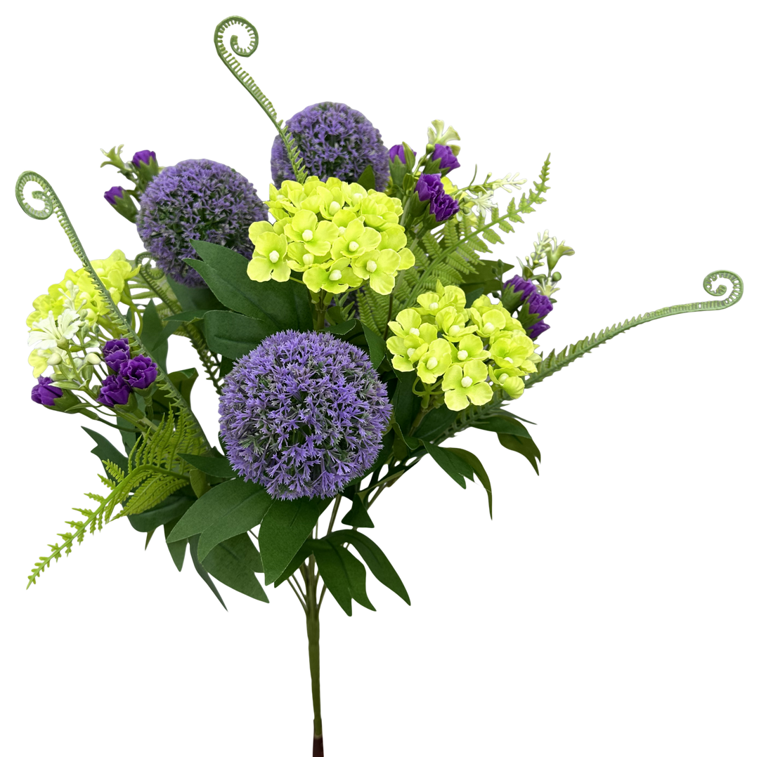Purple & Green Ball Hydrangea Bush - 21" - Greenery Market64014PUGN