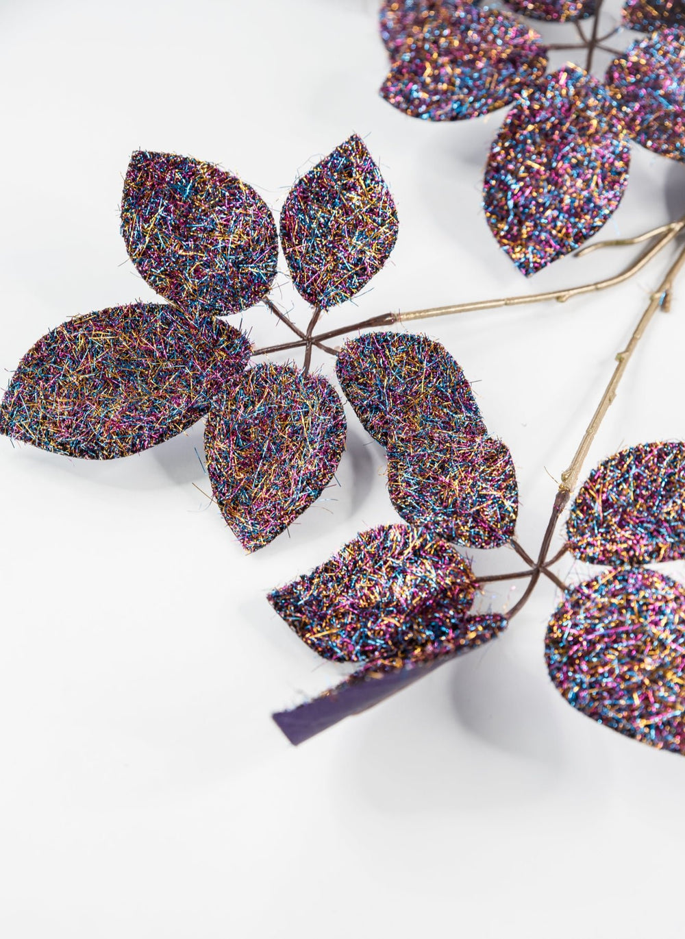 Purple Μetallic Schefflera Leaf Spray - 50.5" - Greenery MarketXFS069-PU