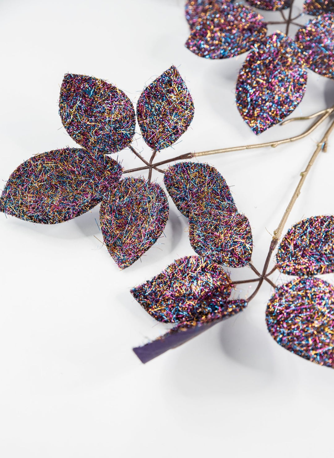 Purple Μetallic Schefflera Leaf Spray - 50.5" - Greenery MarketXFS069-PU