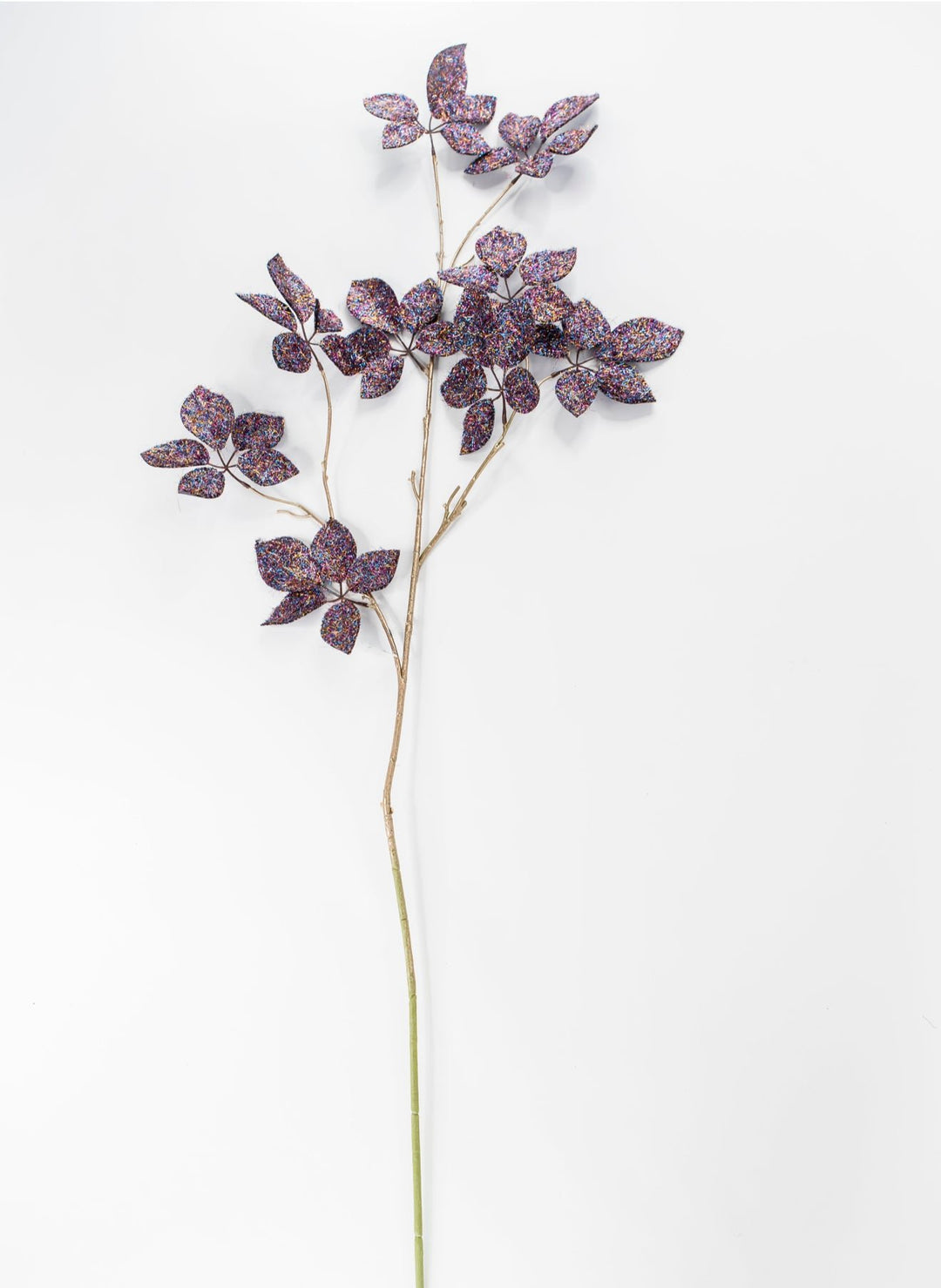 Purple Μetallic Schefflera Leaf Spray - 50.5" - Greenery MarketXFS069-PU