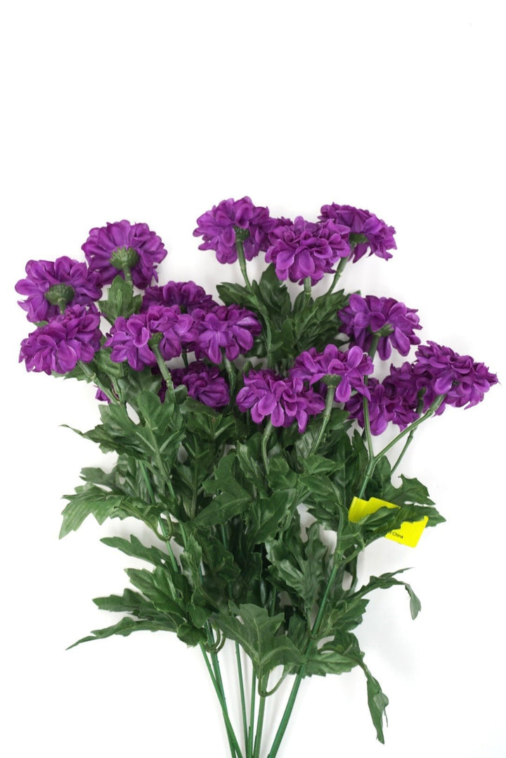 Purple Mini Zinnia Bush - 17" - Greenery MarketArtificial Flowers64016PU