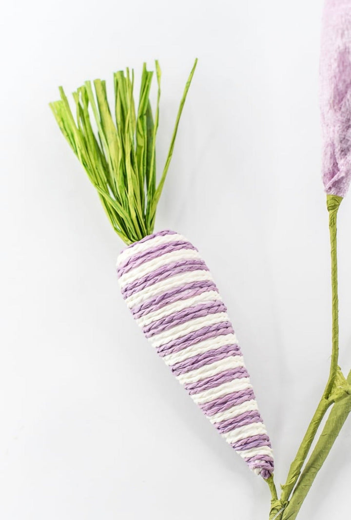 Purple Mixed Fabric Carrots Spray - 27" - Greenery Market65448-PU