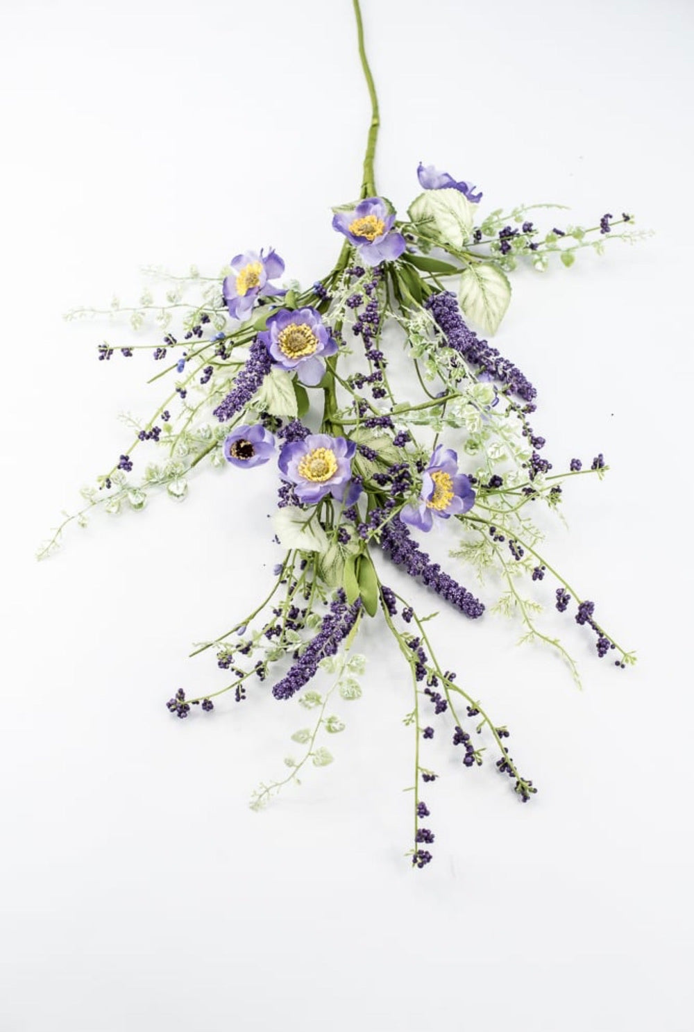 Purple Mixed Meadow Flowers Spray - 30.5" - Greenery Market40435-PU