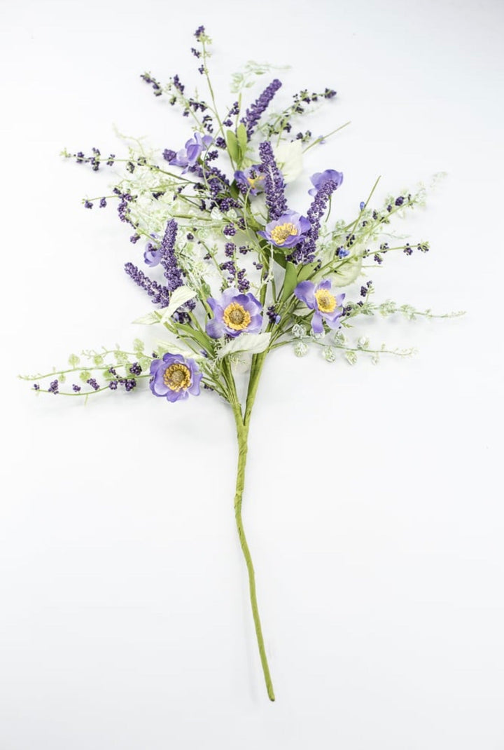 Purple Mixed Meadow Flowers Spray - 30.5" - Greenery Market40435-PU