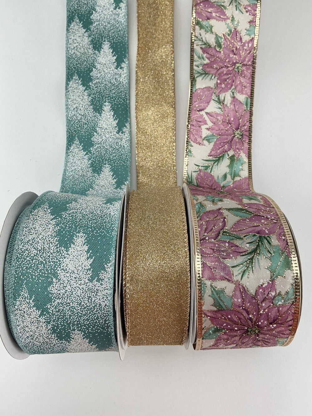 Purple poinsettia bow bundle x 3 ribbons - Greenery MarketRibbons & TrimPurplebluex3