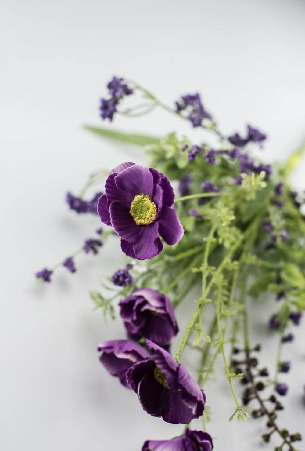 Purple poppy spray - Greenery Market63429PU