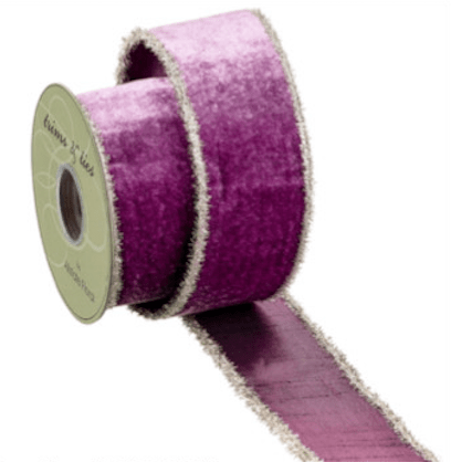 Purple Tinsel Edged Velvet Ribbon - 2.5" - Greenery MarketRV8120-PU
