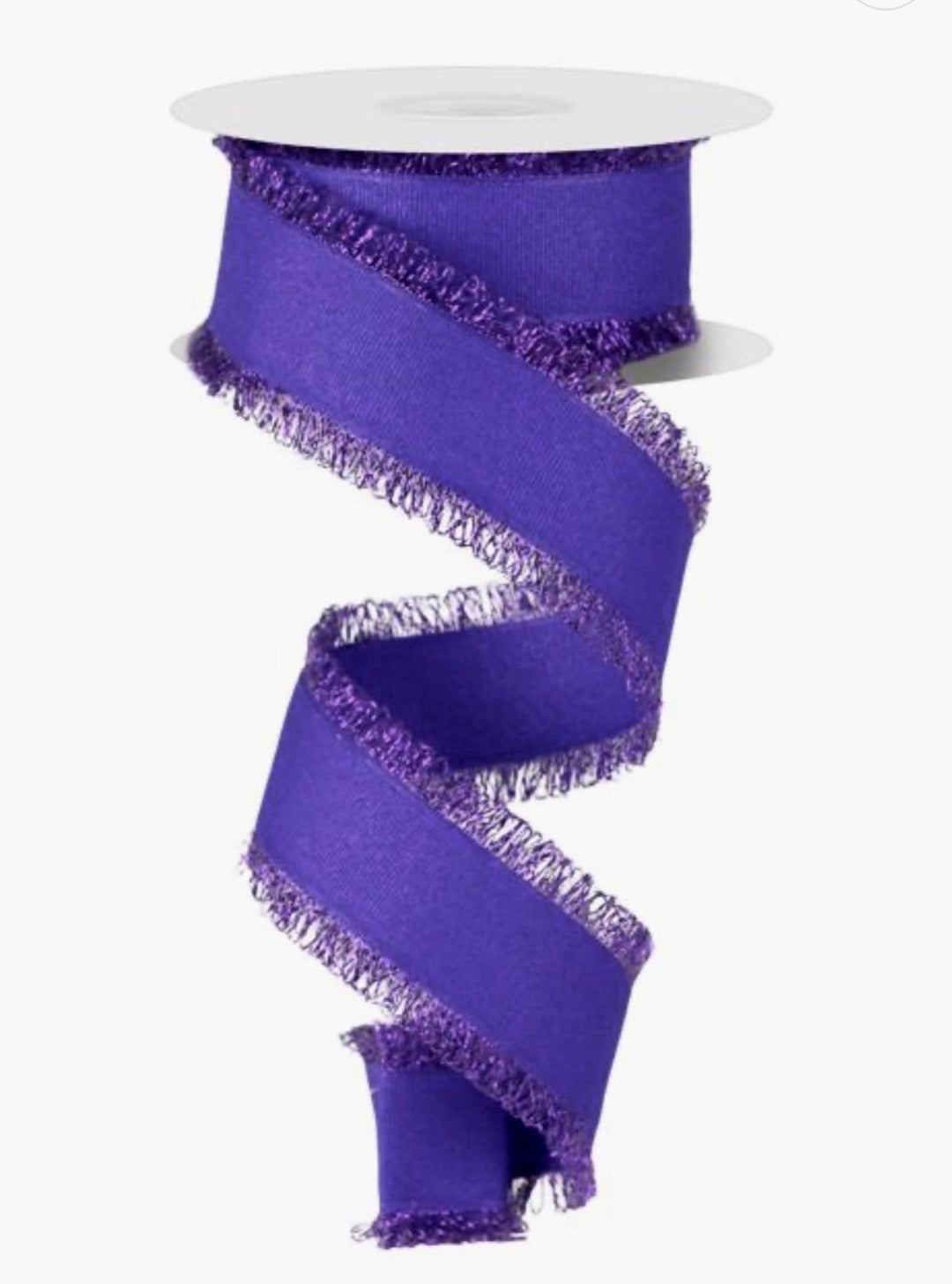 Purple with fuzzy edge wired ribbon, 1.5” - Greenery MarketWired ribbonRN588123