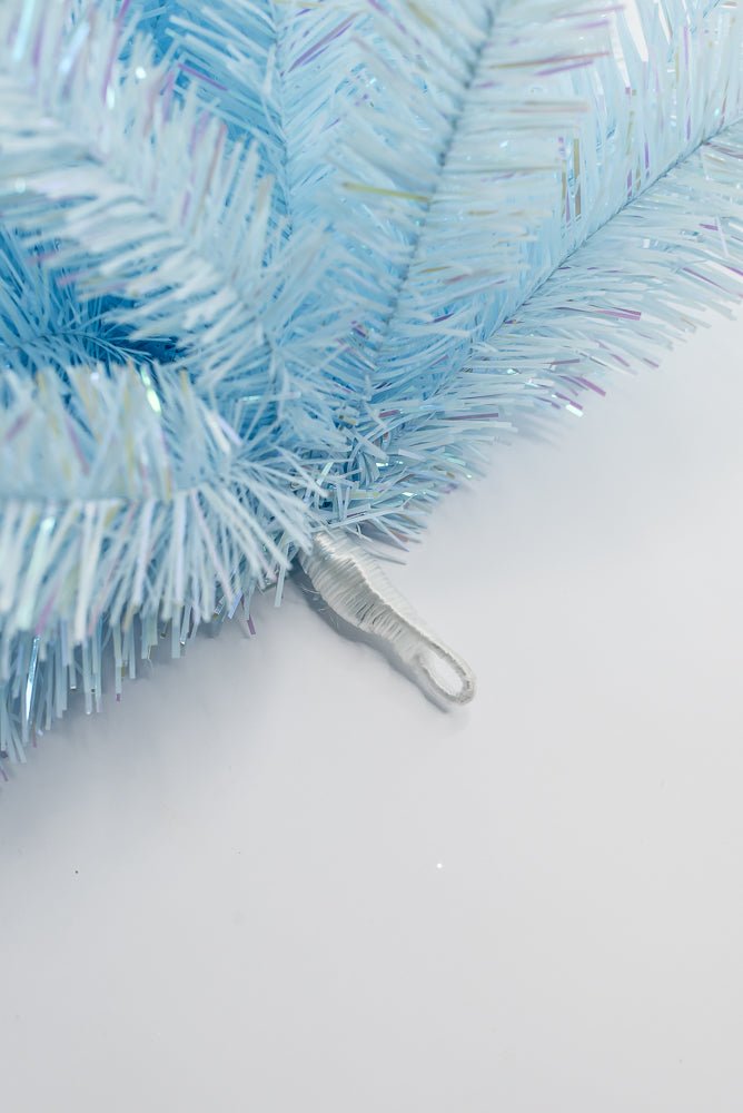 PVC Blue Tinsel Teardrop Swag - 30" - Greenery MarketArtificial Flora85880-BL