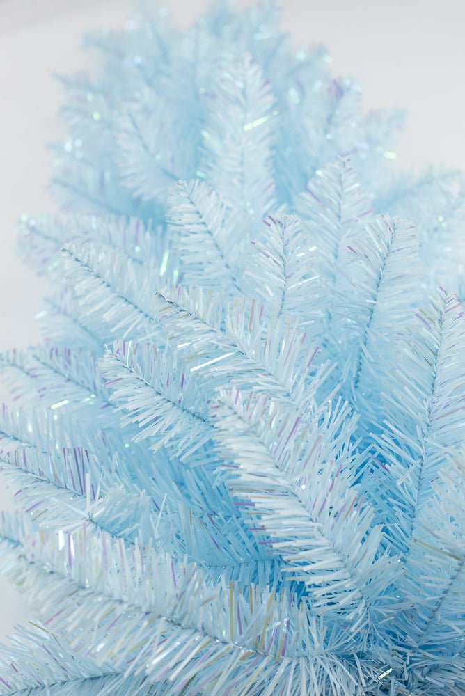 PVC Blue Tinsel Teardrop Swag - 30" - Greenery MarketArtificial Flora85880-BL
