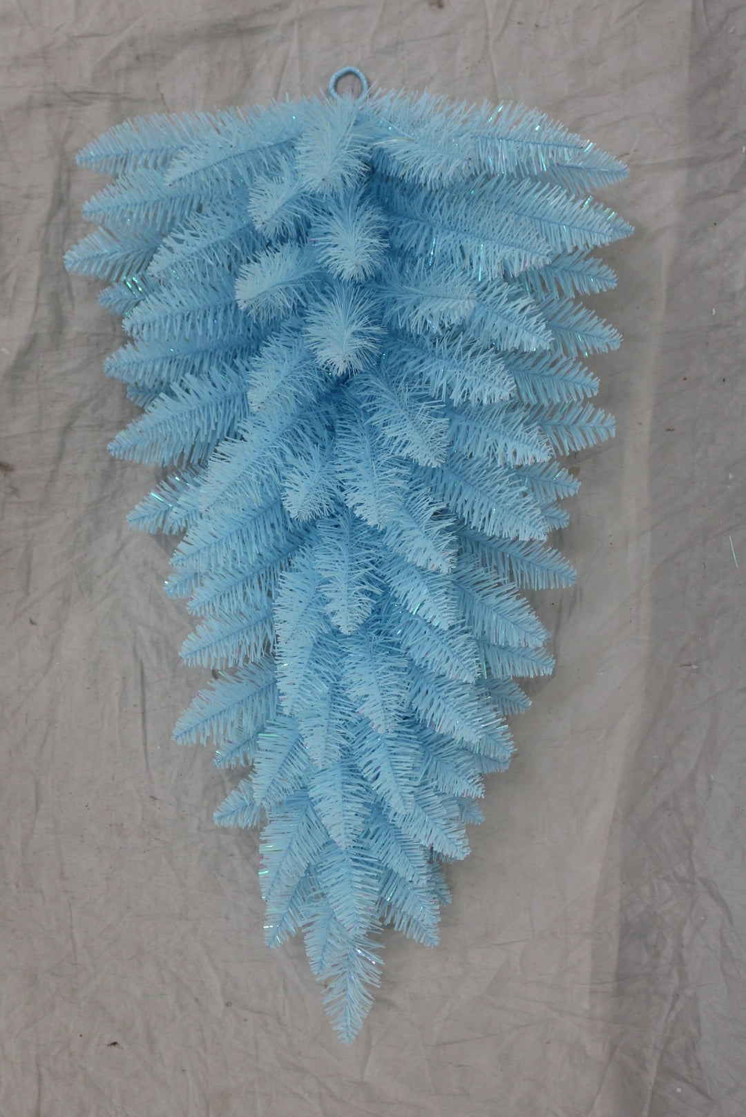 PVC Blue Tinsel Teardrop Swag - 30" - Greenery MarketArtificial Flora85880-BL