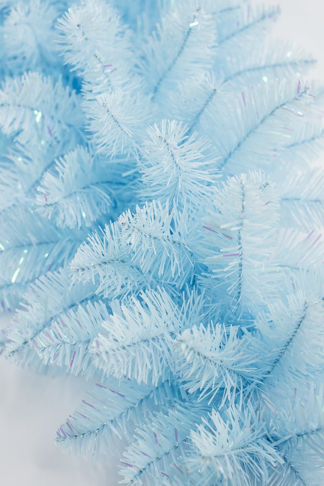 PVC Blue Tinsel Teardrop Swag - 30" - Greenery MarketArtificial Flora85880-BL