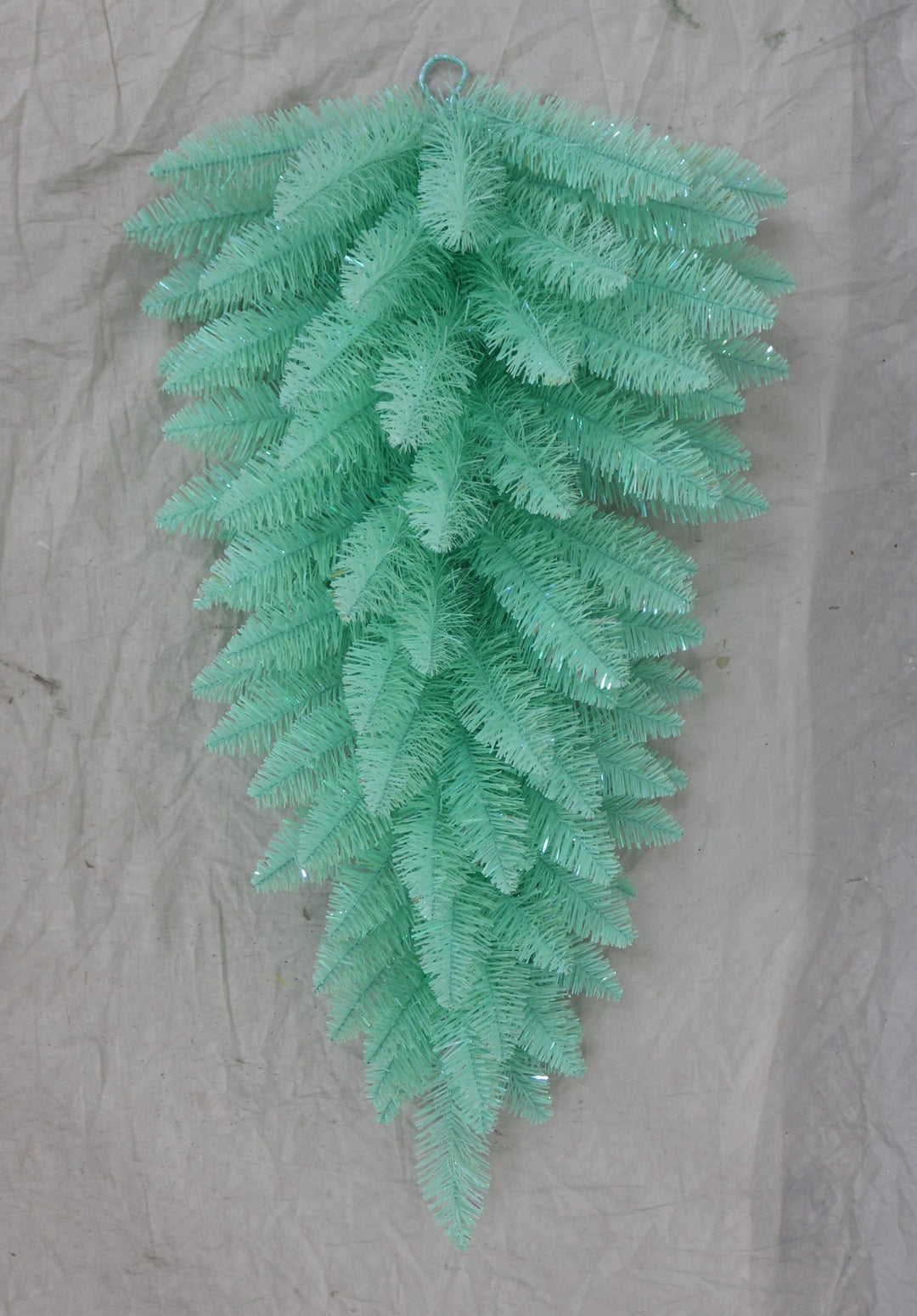 PVC Green Tinsel Teardrop Swag - 30" - Greenery MarketArtificial Flora85880-GN
