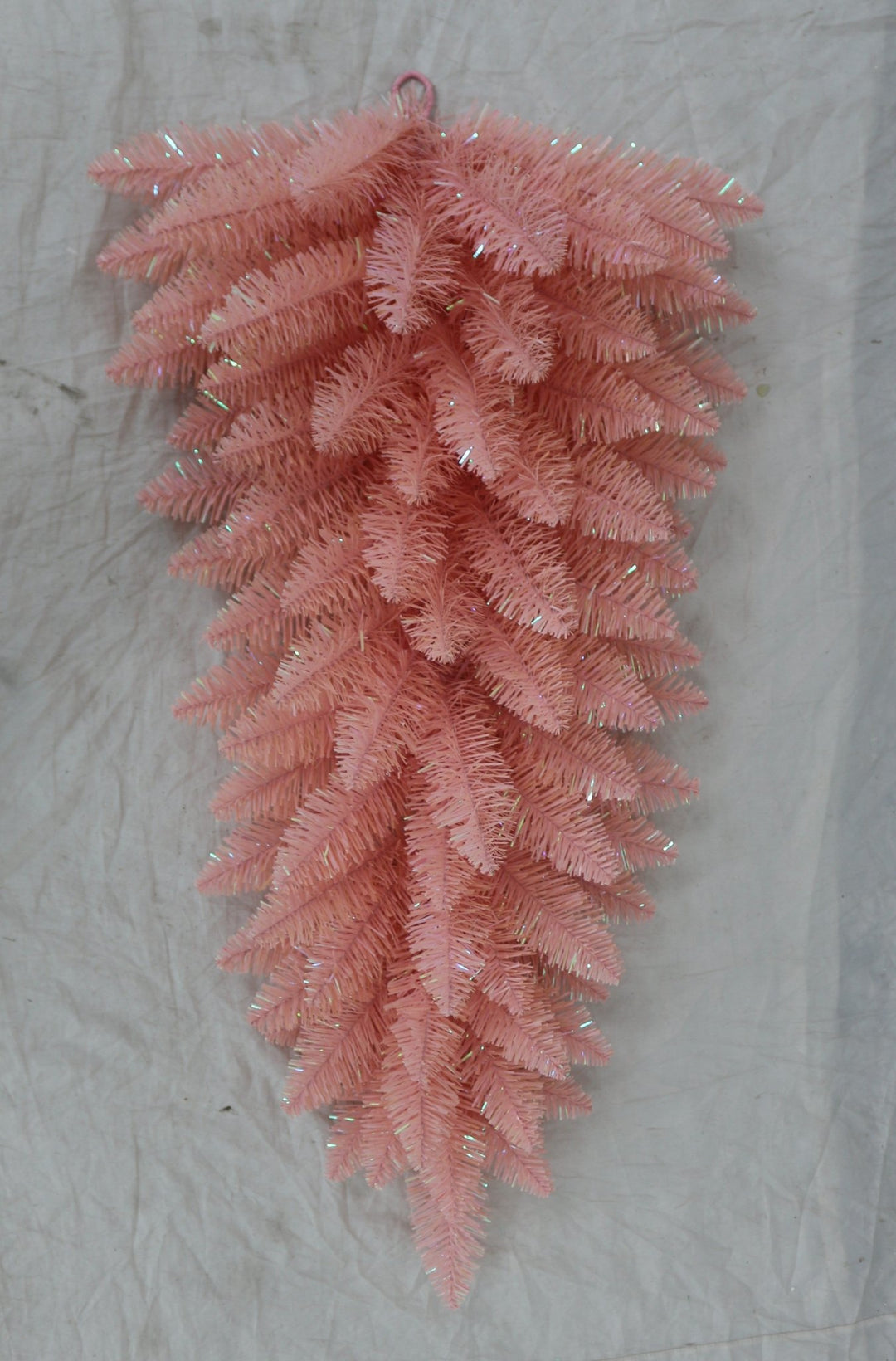 PVC Pink Pine Tinsel Teardrop Swag Base - 30" - Greenery MarketArtificial Flora85880-PK