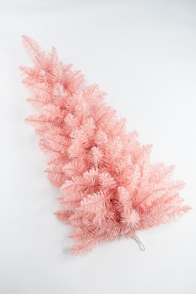 PVC Pink Pine Tinsel Teardrop Swag Base - 30" - Greenery MarketArtificial Flora85880-PK