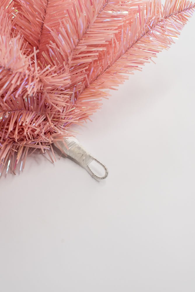PVC Pink Pine Tinsel Teardrop Swag Base - 30" - Greenery MarketArtificial Flora85880-PK