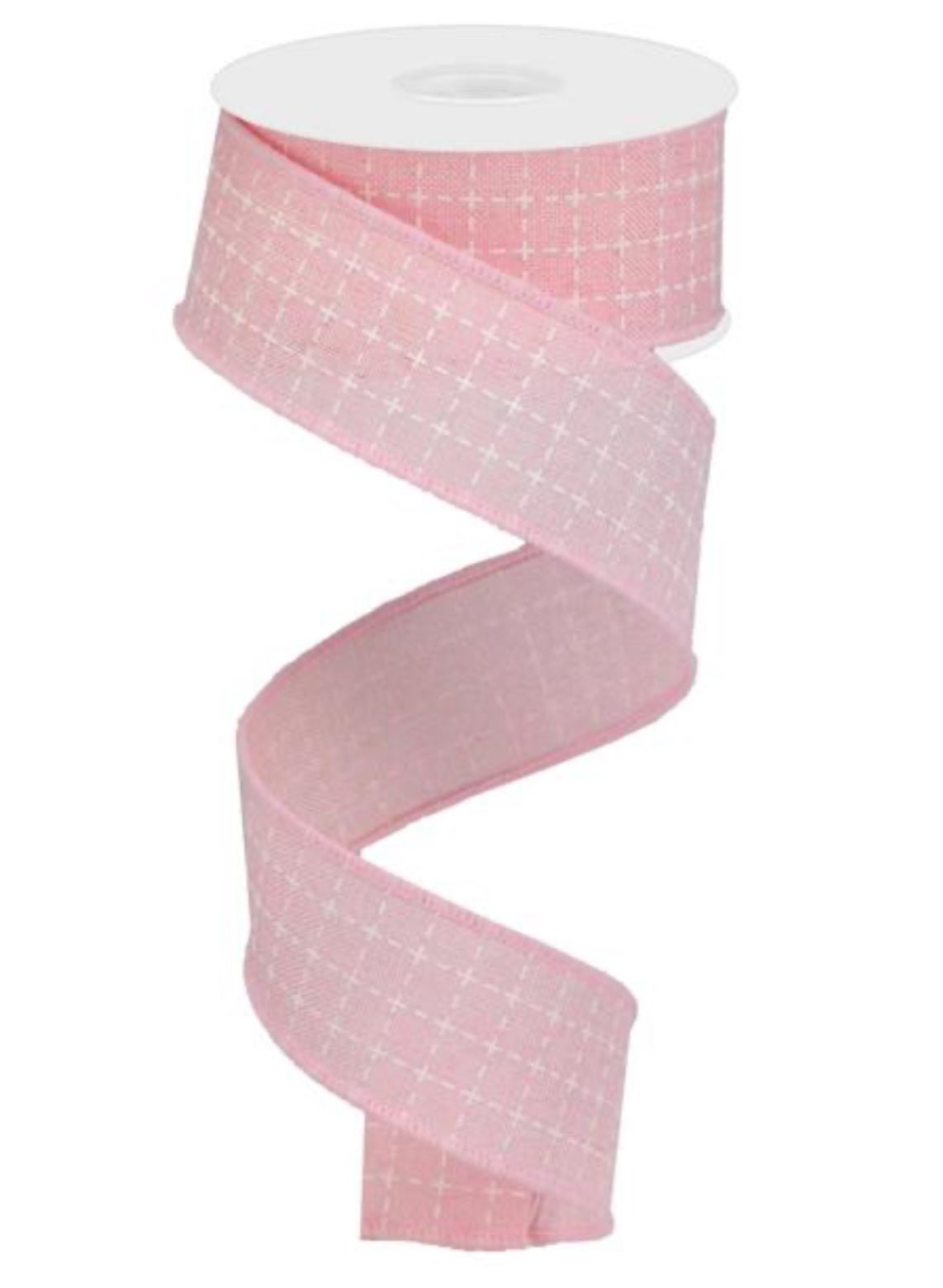 Raised stitch - light pink wired ribbon - 1.5” - Greenery MarketWired ribbonRG01677FA