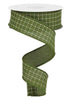 Raised stitch wired ribbon - moss green - 1.5” - Greenery MarketWired ribbonRGA104436