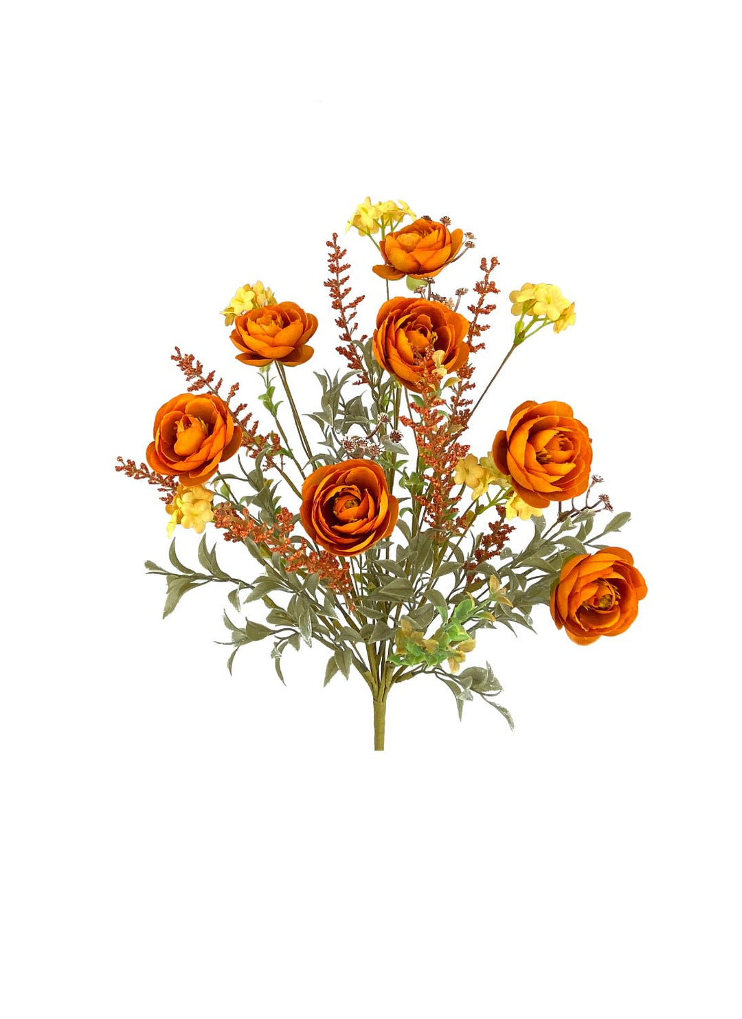 Ranunculus filler bush - orange and gold - Greenery Marketartificial flowers56880OR