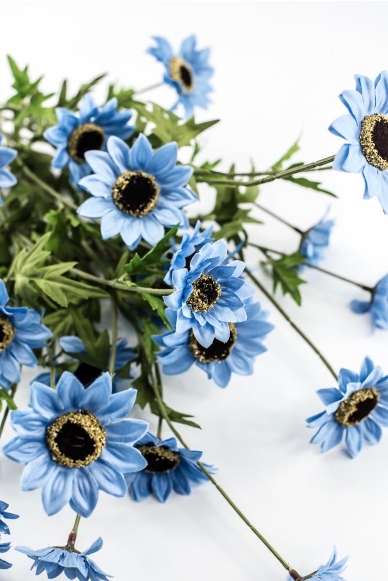 Artificial, Blue, Black-Eyed Susan Bush - 25