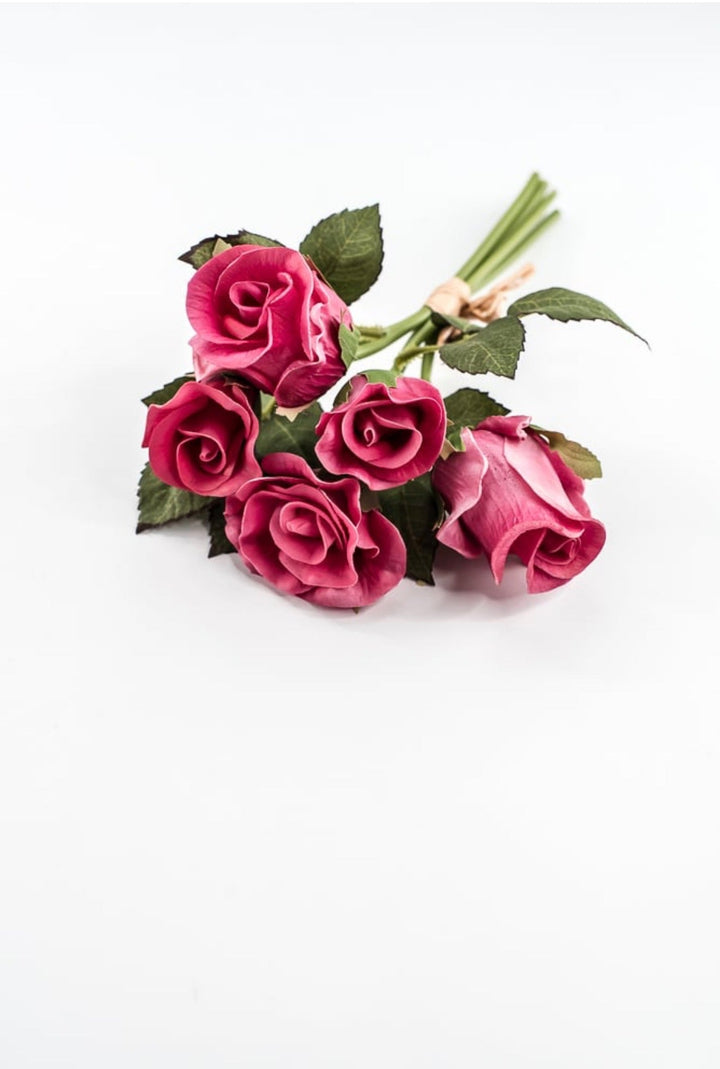 RAZ Imports, Artificial, Dark Pink, Rose Bundle - 10" - Greenery MarketF4502257