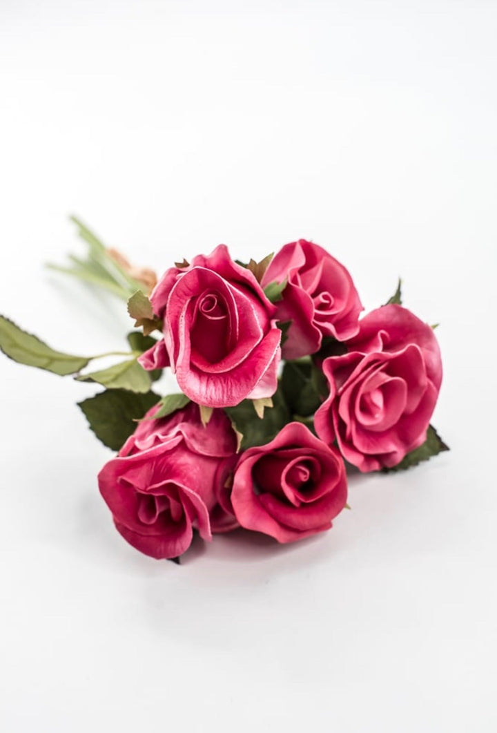 RAZ Imports, Artificial, Dark Pink, Rose Bundle - 10" - Greenery MarketF4502257