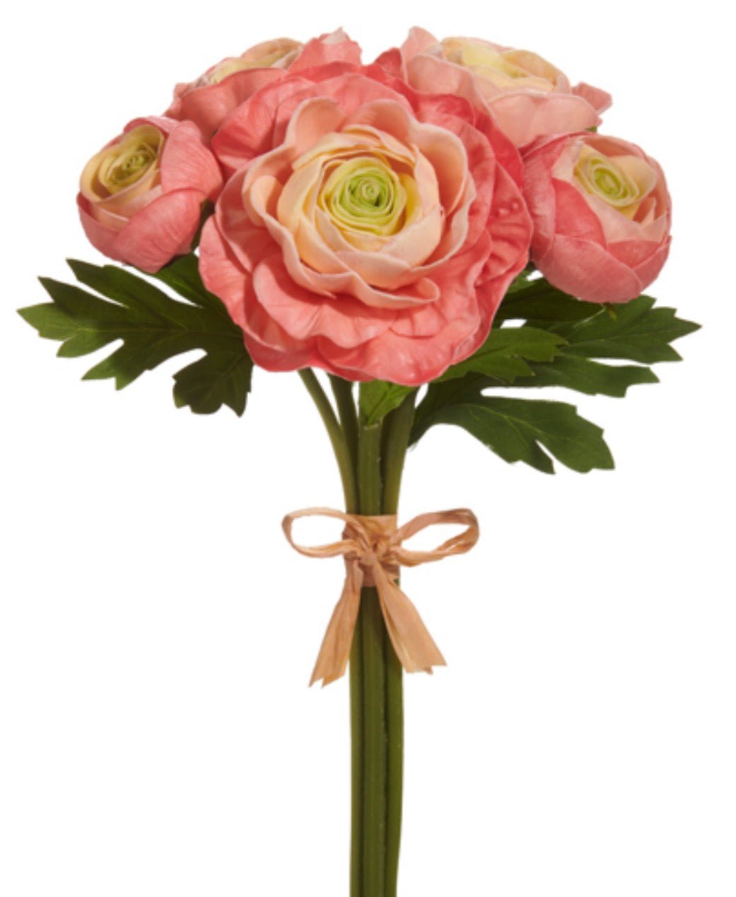 RAZ Imports Coral Real Touch Ranunculus Bundle - 11" - Greenery MarketF4602271
