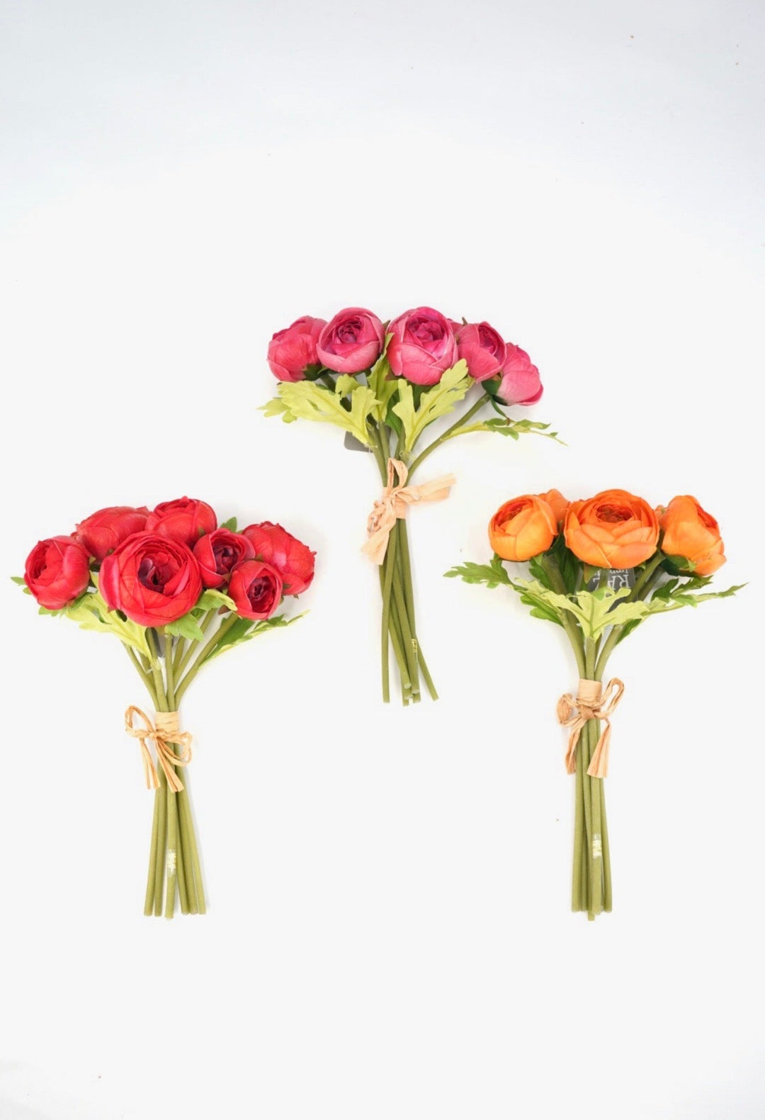 Raz Imports Soft Touch Ranunculus Bundle - 11" Choose Color - Greenery MarketF4402014 Dark Pink